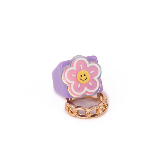 Girls Chic Sunny Blooms Ring Set