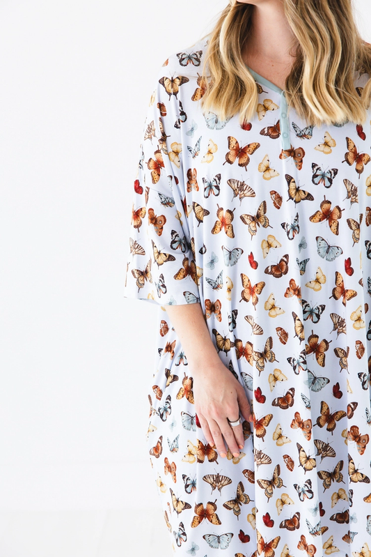 Butterfly Kisses Bamboo Muumuu Nightgown