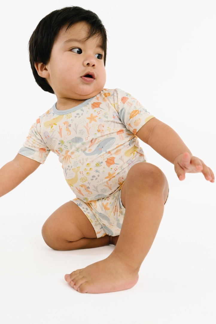 Kids Underwater Friends Bamboo Shorts Set