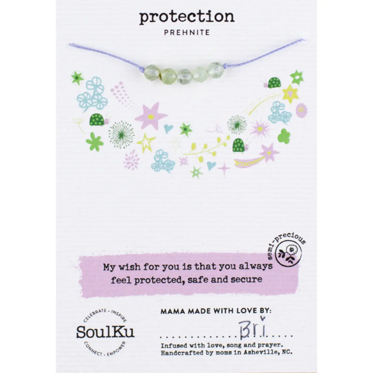 Little Wish Kids Necklace Prehnite for Protection