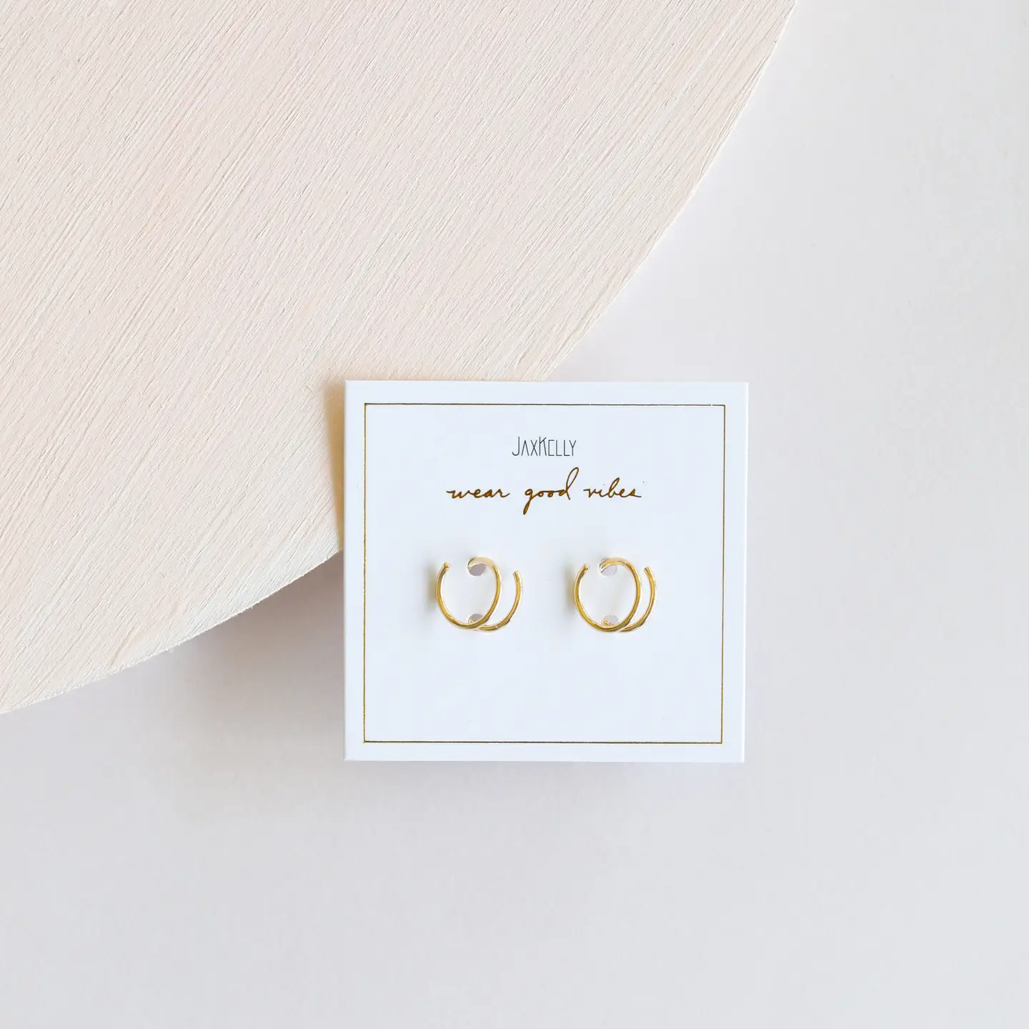 Minimalist Spiral Gold Earrings