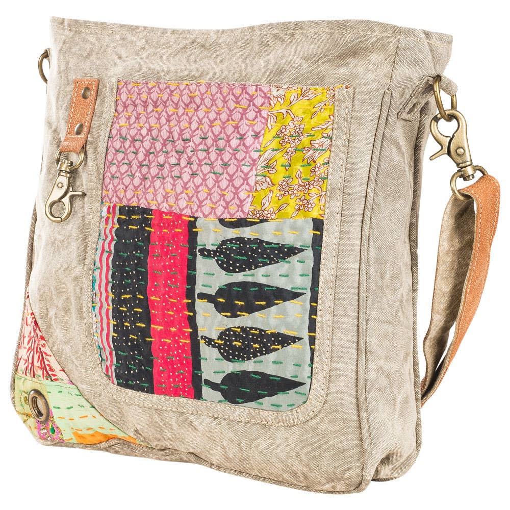 Recycled Kantha Pocket Canvas Bag