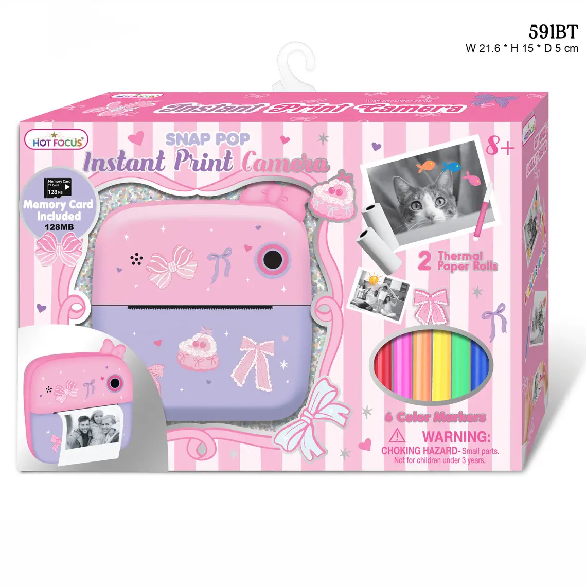 Bowtiful Snap Pop Instant Print Camera