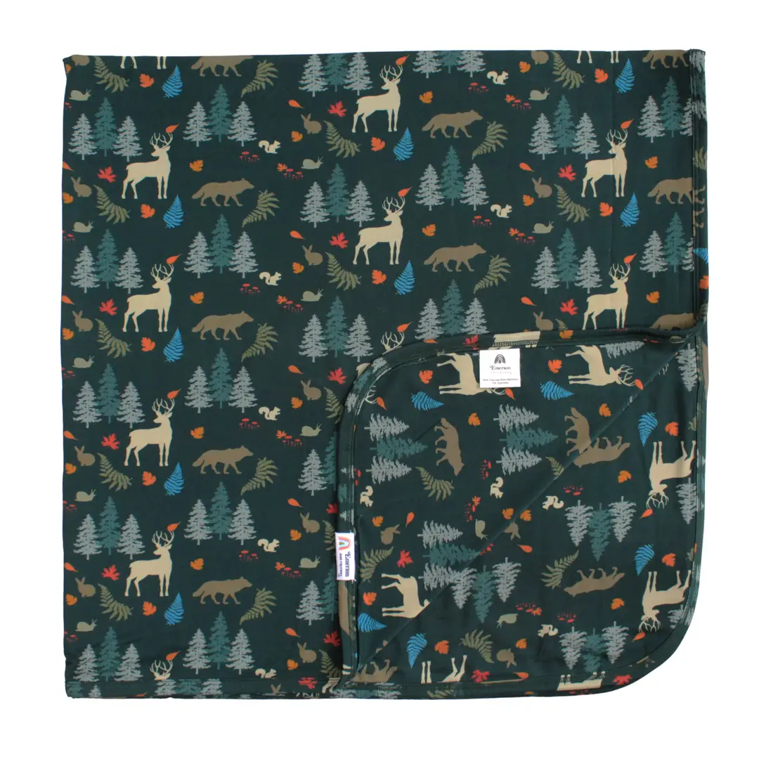 Luxury Bamboo Blanket Swaddle -Midnight Forest