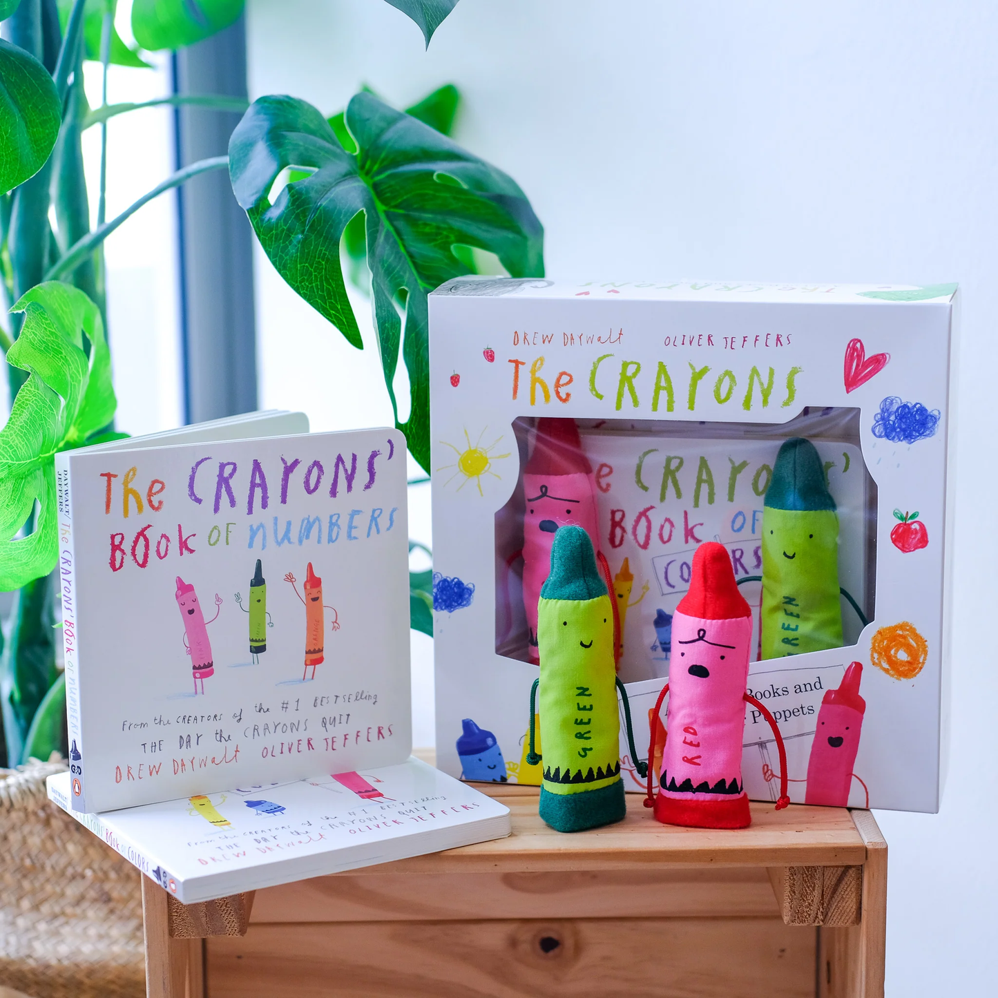 The Day the Crayons Quit Board Books + Finger Puppets