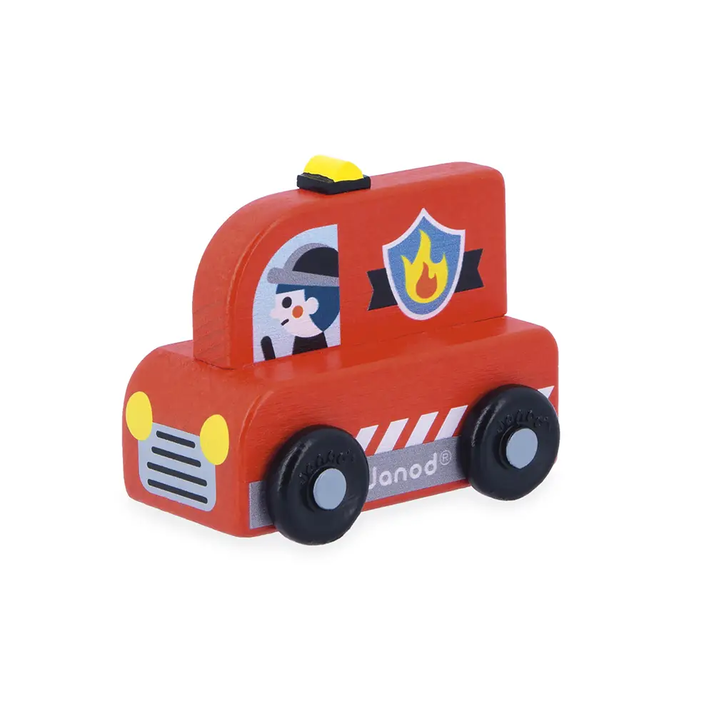 Wooden Fire Truck Toy