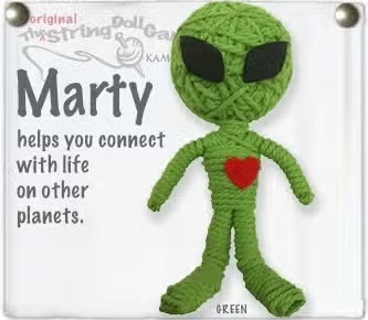 Marty the Alien String Doll Keychain