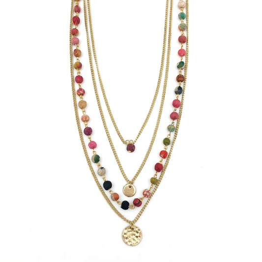 Aasha Strand Layered Kantha Necklace