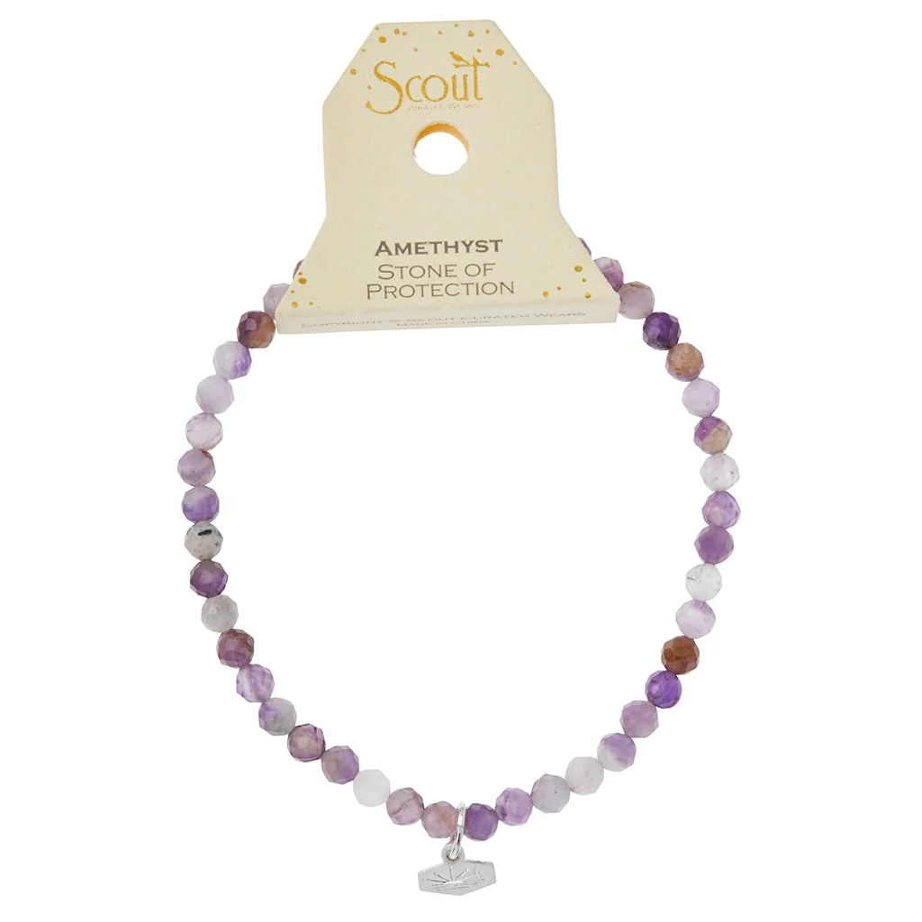 Mini Stone Stacking Bracelet - Amethyst