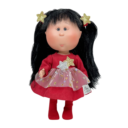 Little Mia Christmas Doll Black Hair