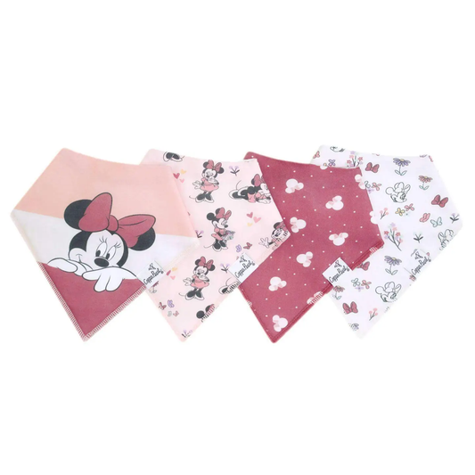 Minnie Mouse Baby Bandana Bib Set 4pk
