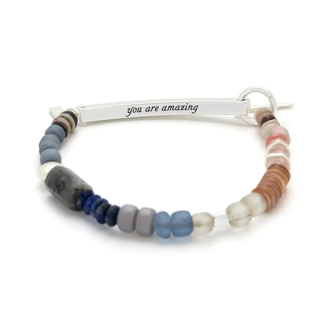 Hidden Message Bracelet Amazing/Labradorite