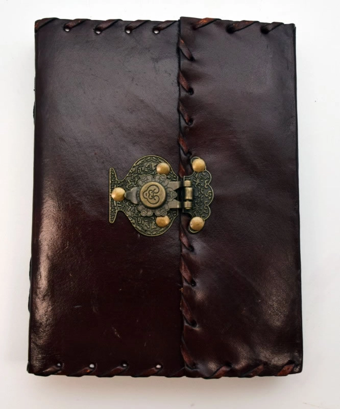 Leather Journal Metal Snap Closure