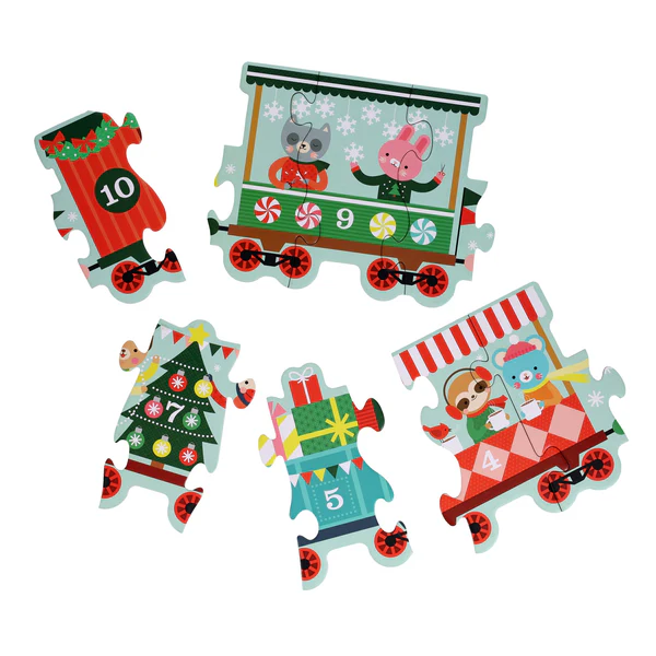 Shaped Floor Puzzle: Christmas Train