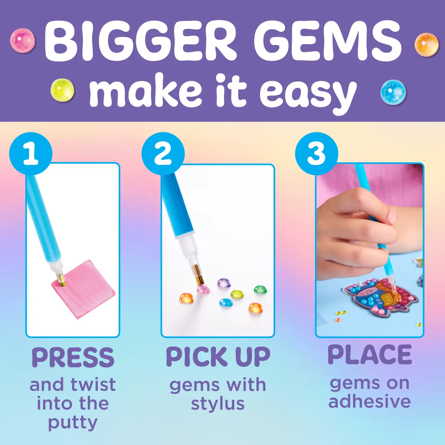 Bubble Gems Backpack Keychains Diamond Painting Kit