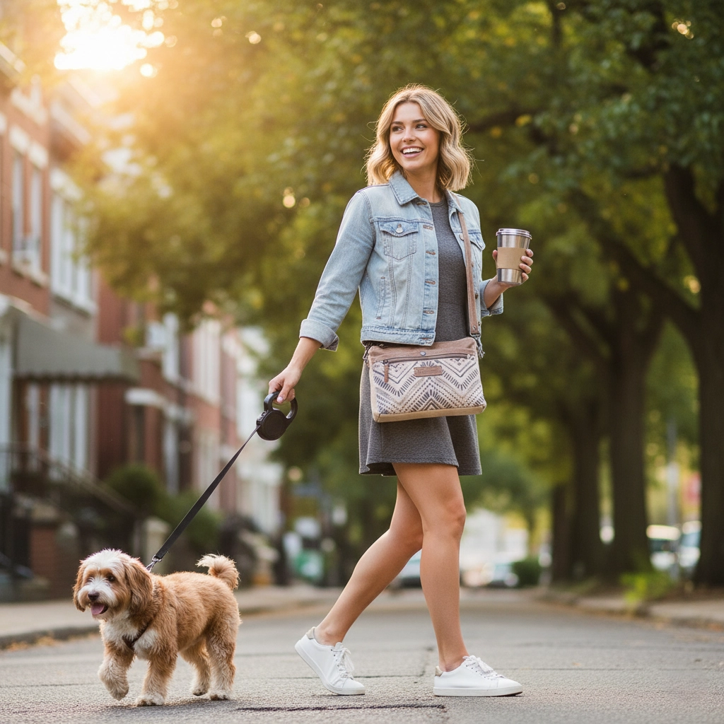 Women's Crossbody Bag - Zig Zag