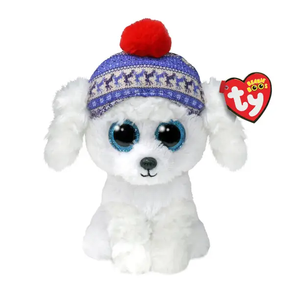 Sleighbell White Dog Stuffed Animal