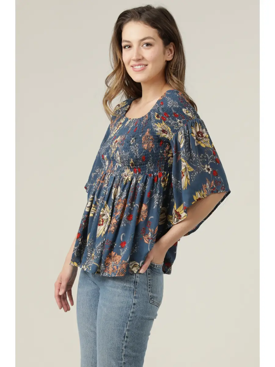 Sunflower Off the Shoulder Bell Sleeve Top