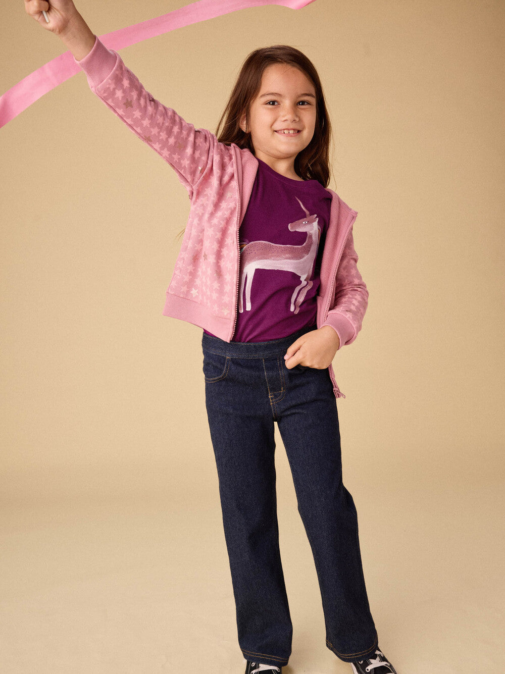 Kids Rainbow Unicorn Long Sleeve Tee