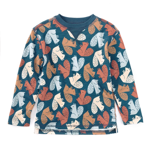 Kids Squirrel Scurry Bamboo Tee