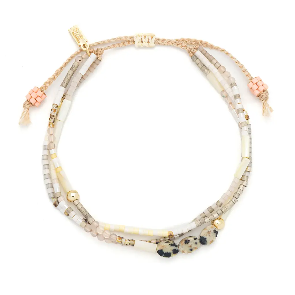 Mixed Media Bracelet - Golden Hour