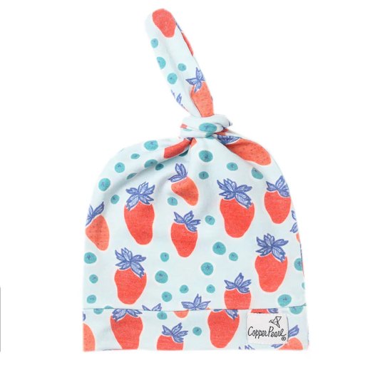 Top Knot Hat - Liberty Strawberries