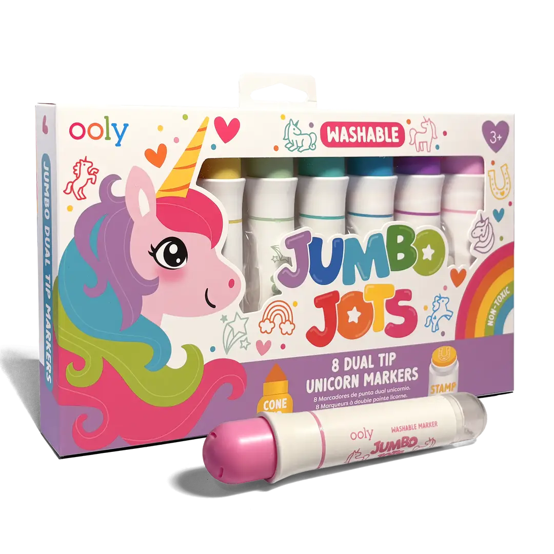 Jumbo Jots Dual Tip Unicorn Stamp Markers