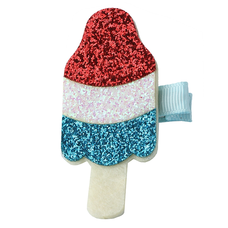 Girls Popsicle Hair Clip-Red/Blue