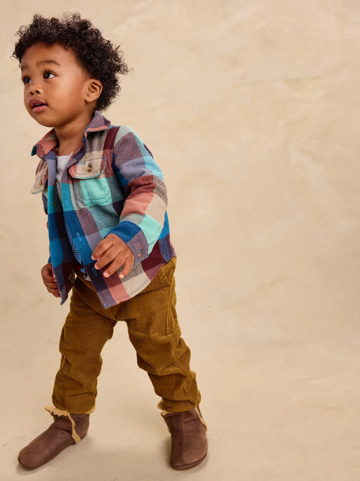 Boys Anatolian Plaid Button Up Shirt