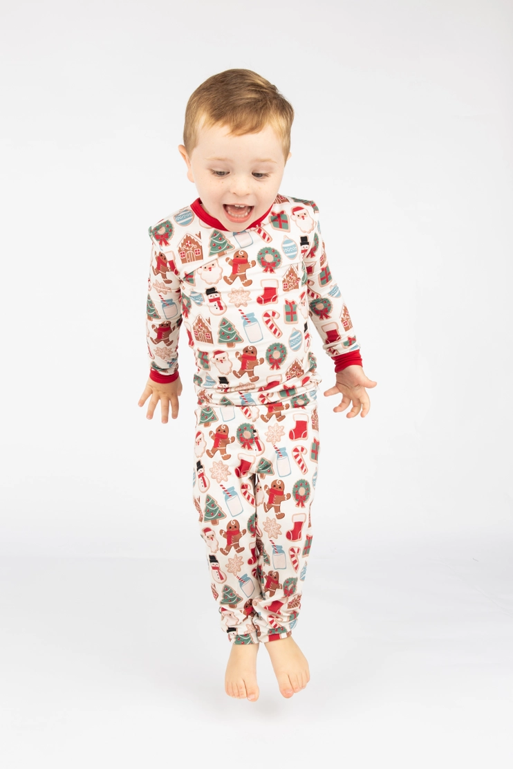 Holiday Milk & Cookies Bamboo Kids Pajamas