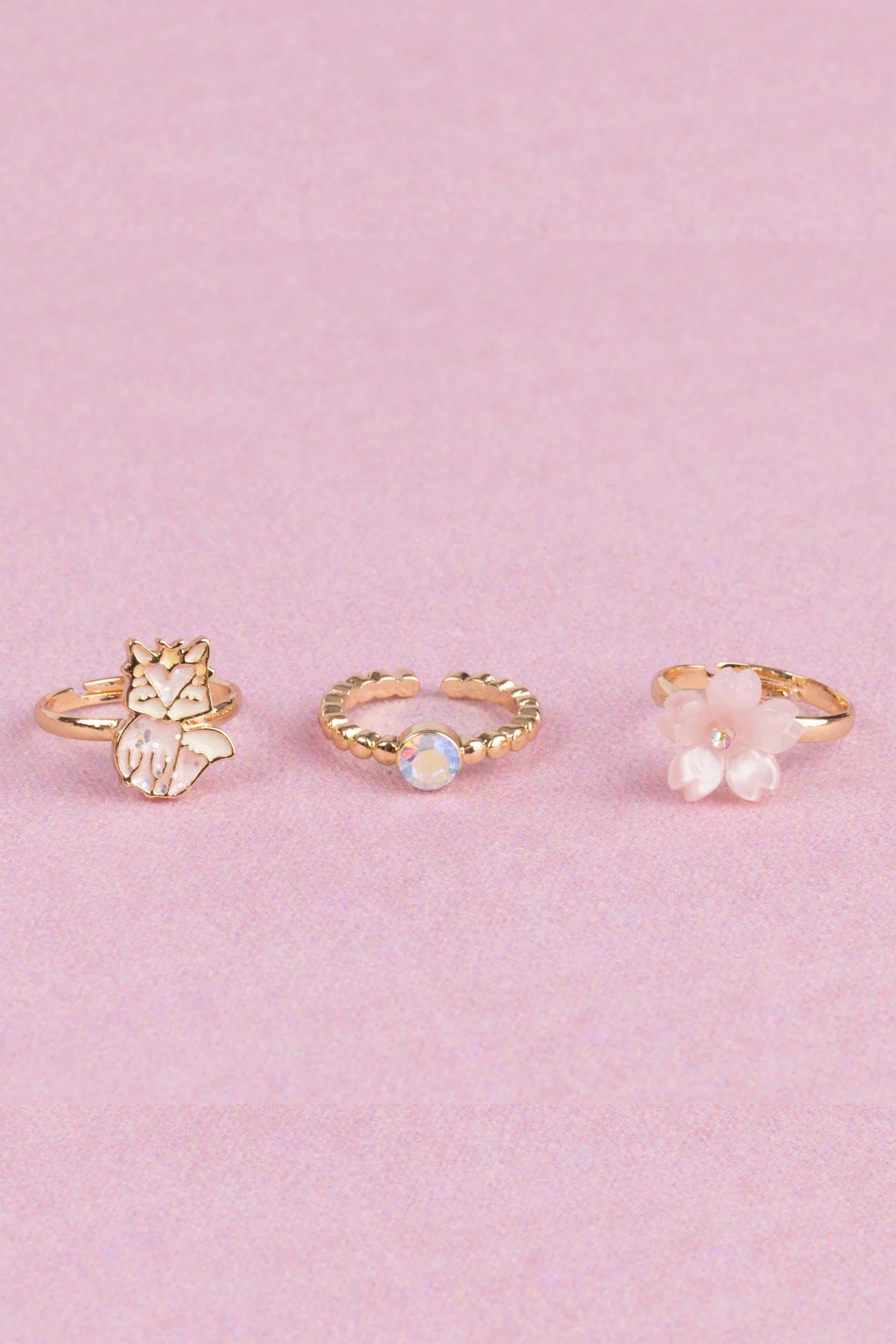 Girls Foxy Floral Ring Set