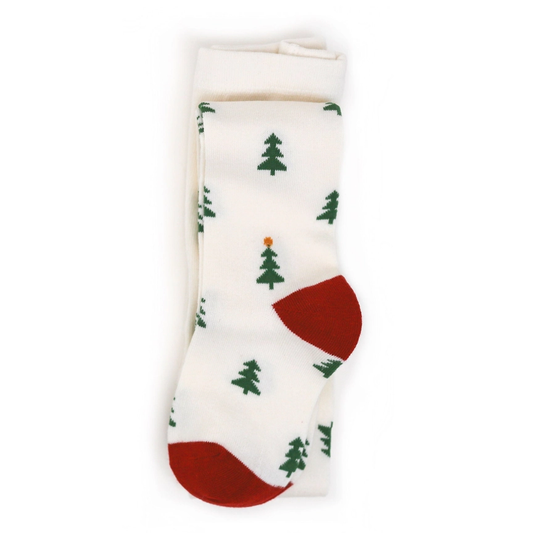 Girls Knit Tights - Christmas Tree
