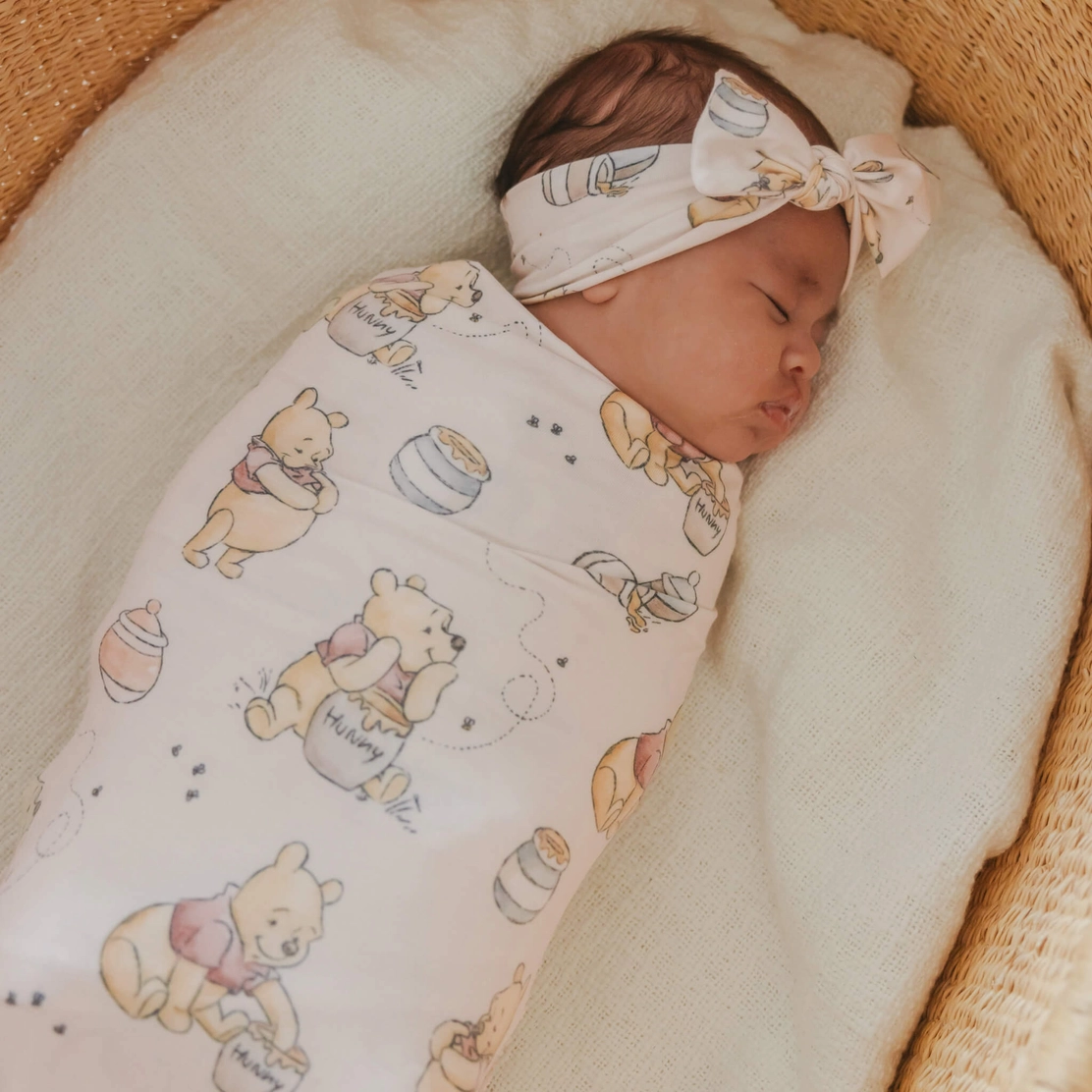 Winnie the Pooh Hunny Knit Swaddle Blanket
