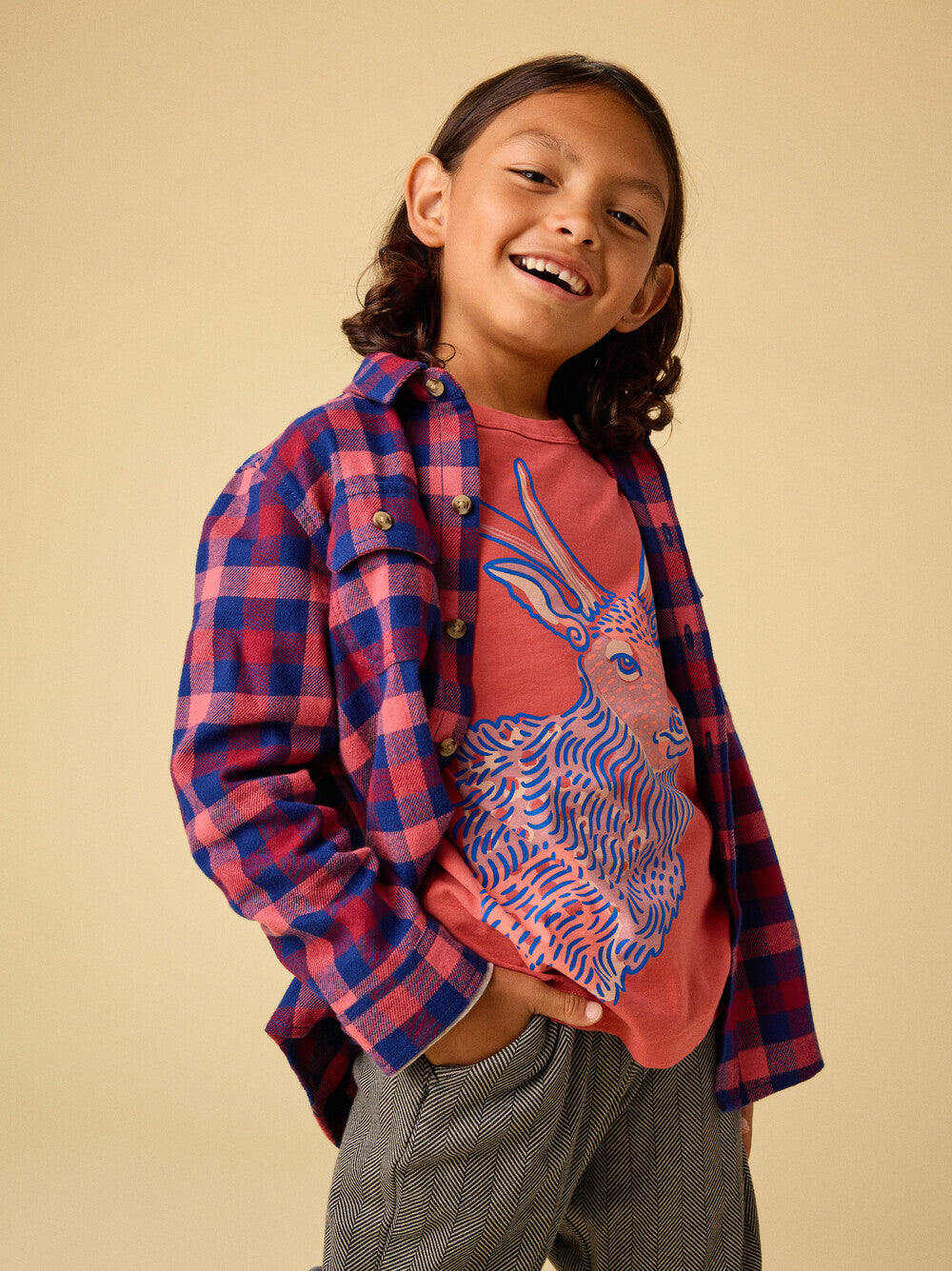 Kids Regal Deer Layered Tee