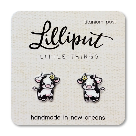Baby Cow Stud Earrings