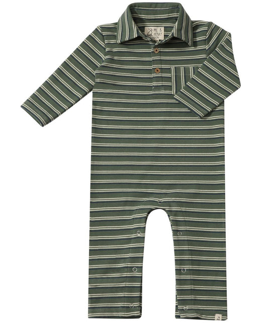 Baby Kingston Striped Polo Romper