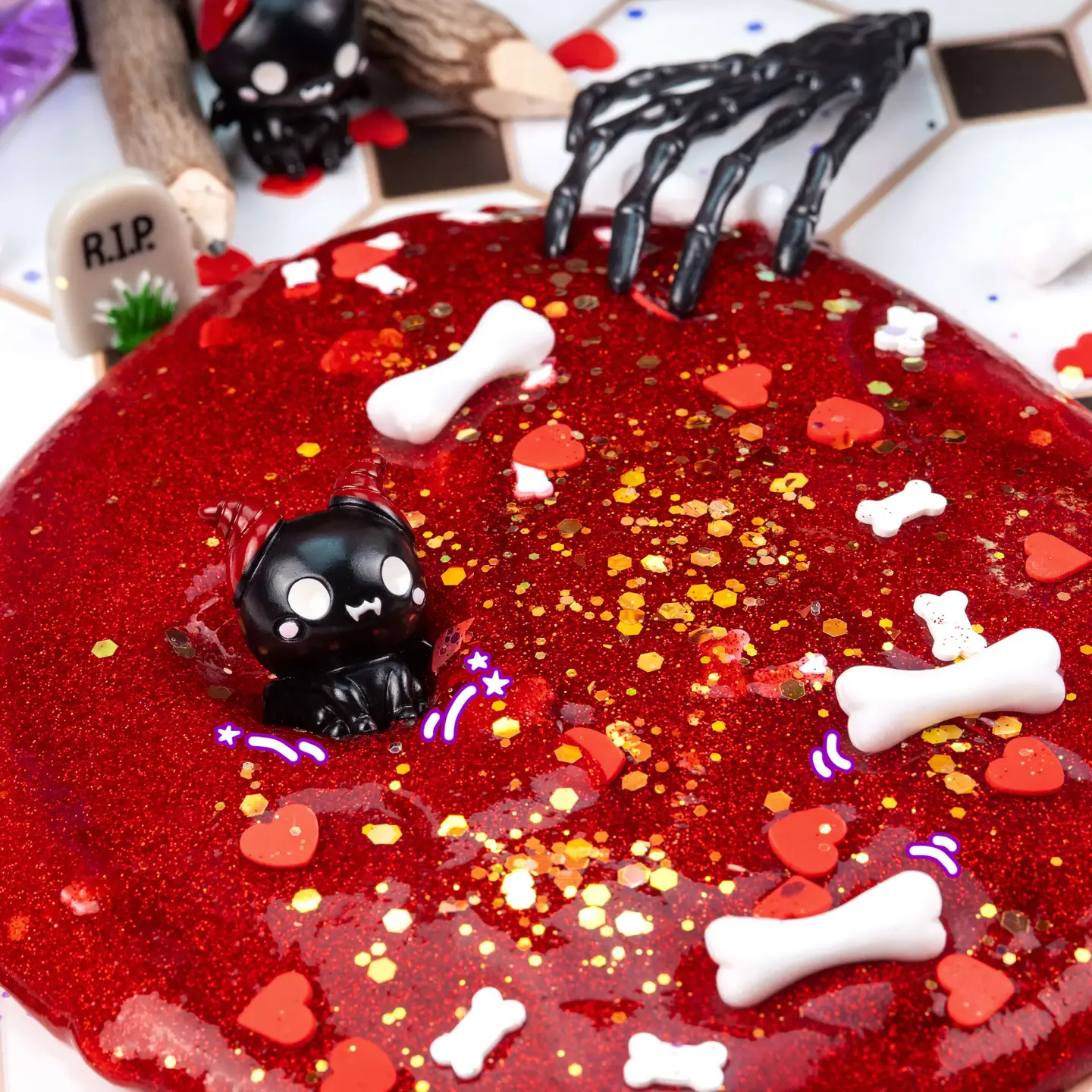 Cute To the Bone Glitter Slime