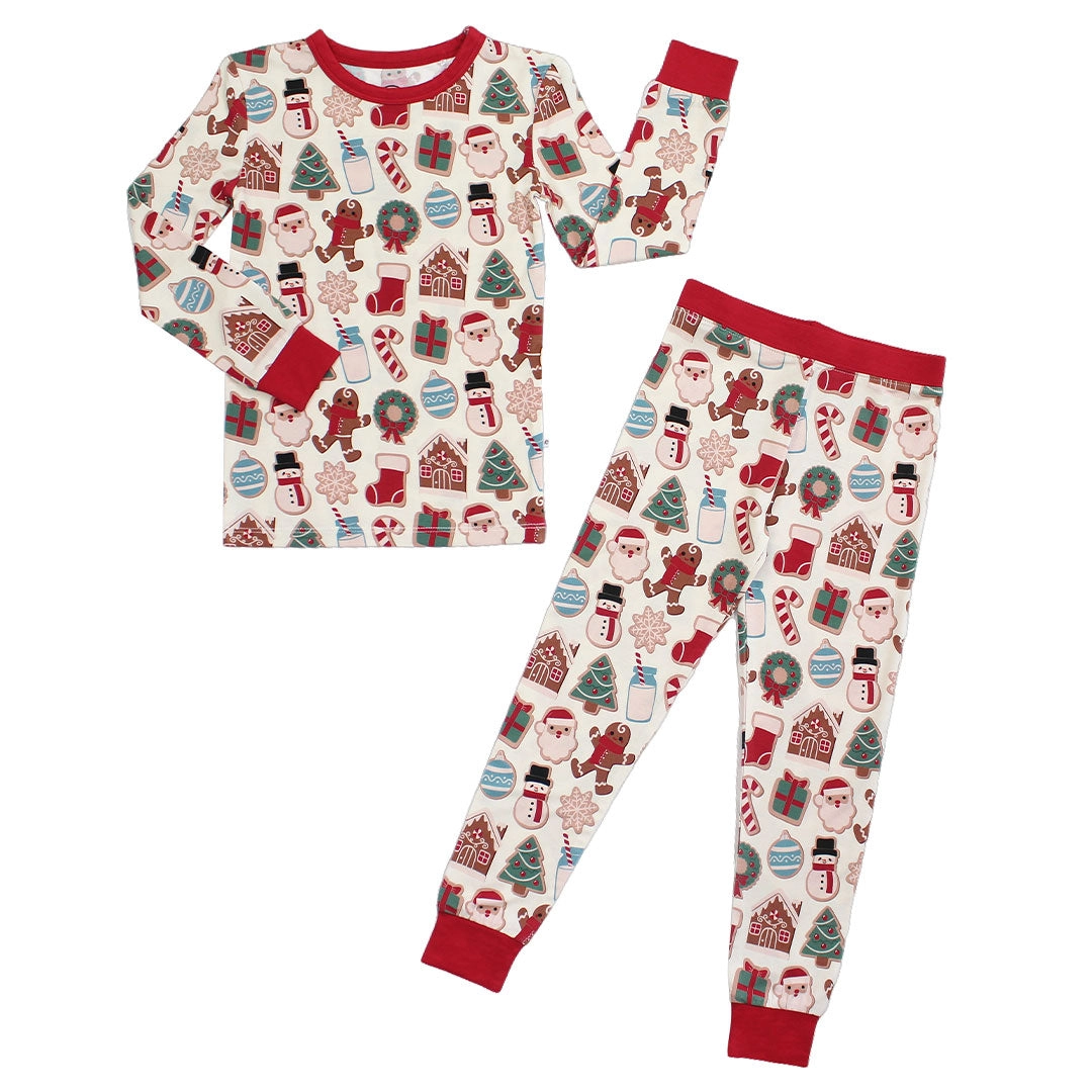 Holiday Milk & Cookies Bamboo Kids Pajamas