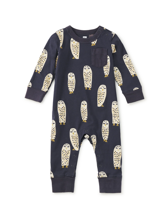 Baby Snowy Owl Pocket Romper