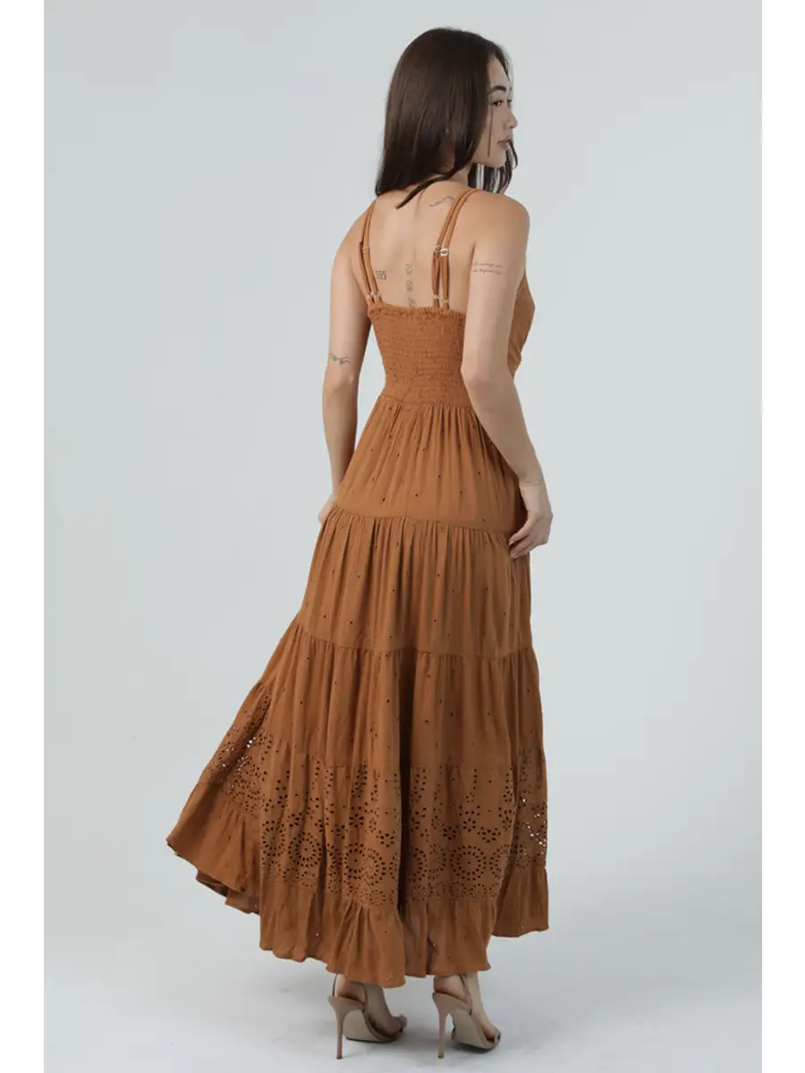 Lace Cutouts Double Strap Dress