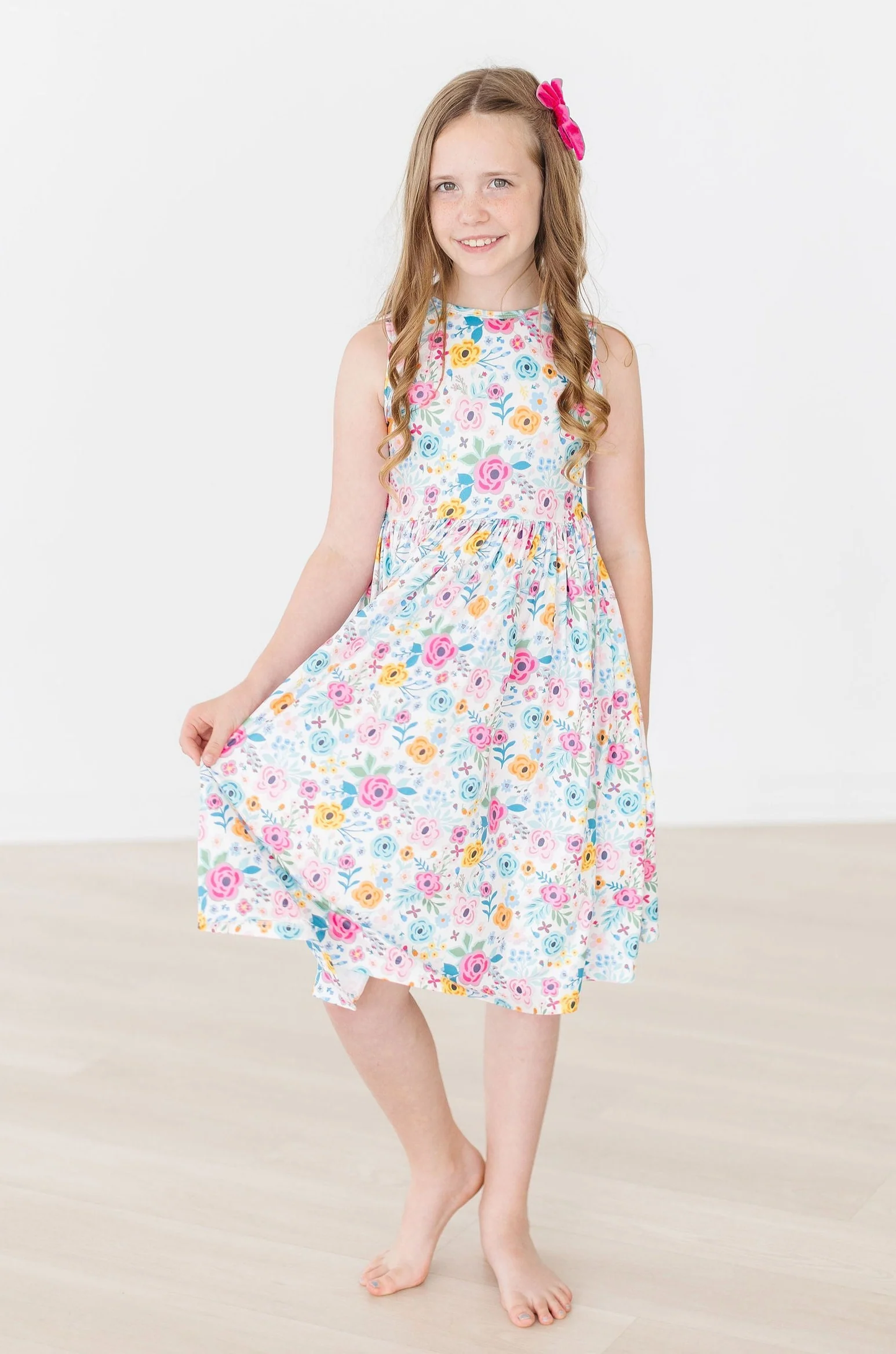 Girls Sunshine Blooms Tank Dress