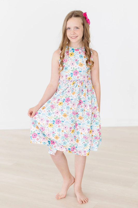 Girls Sunshine Blooms Tank Dress