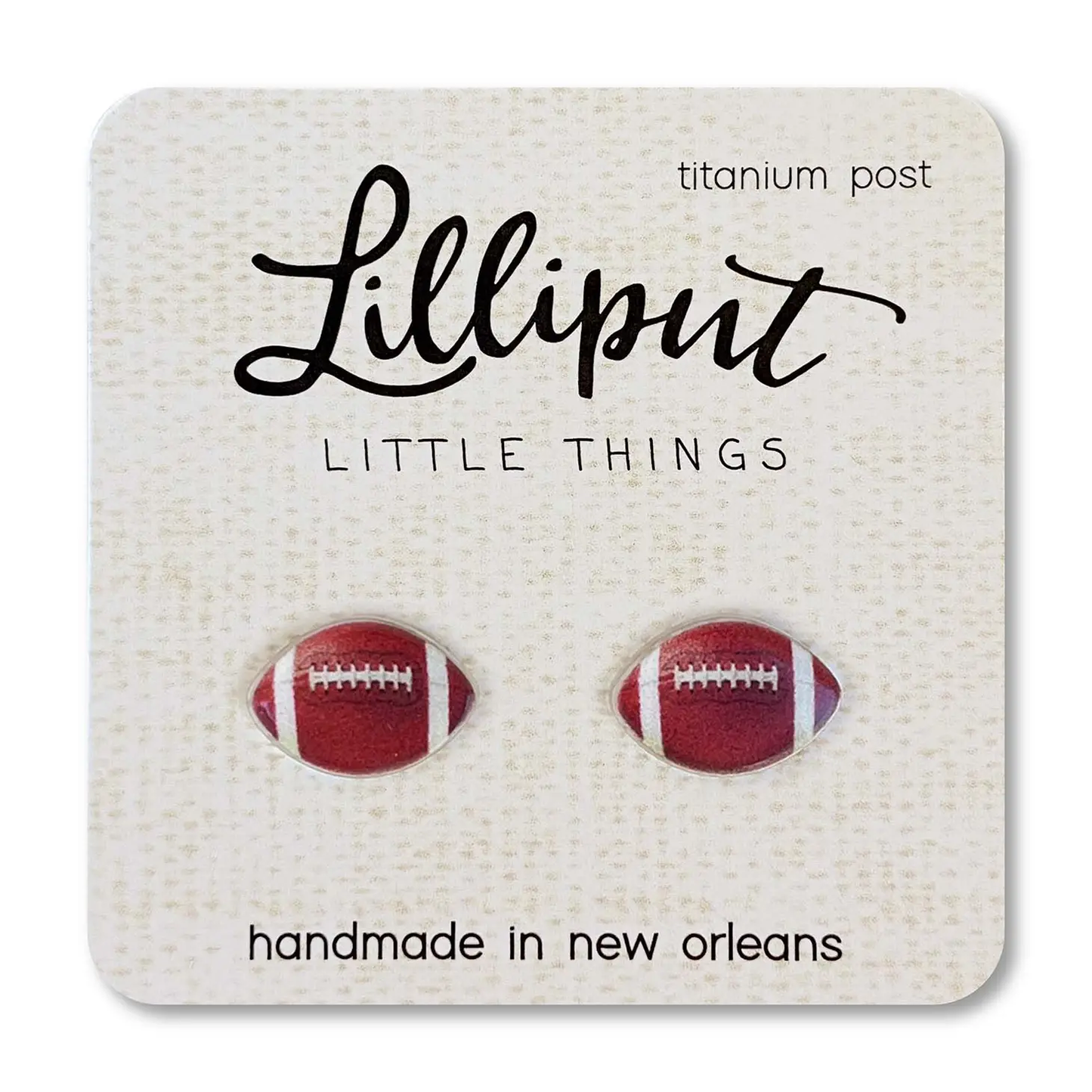 Football Stud Earrings