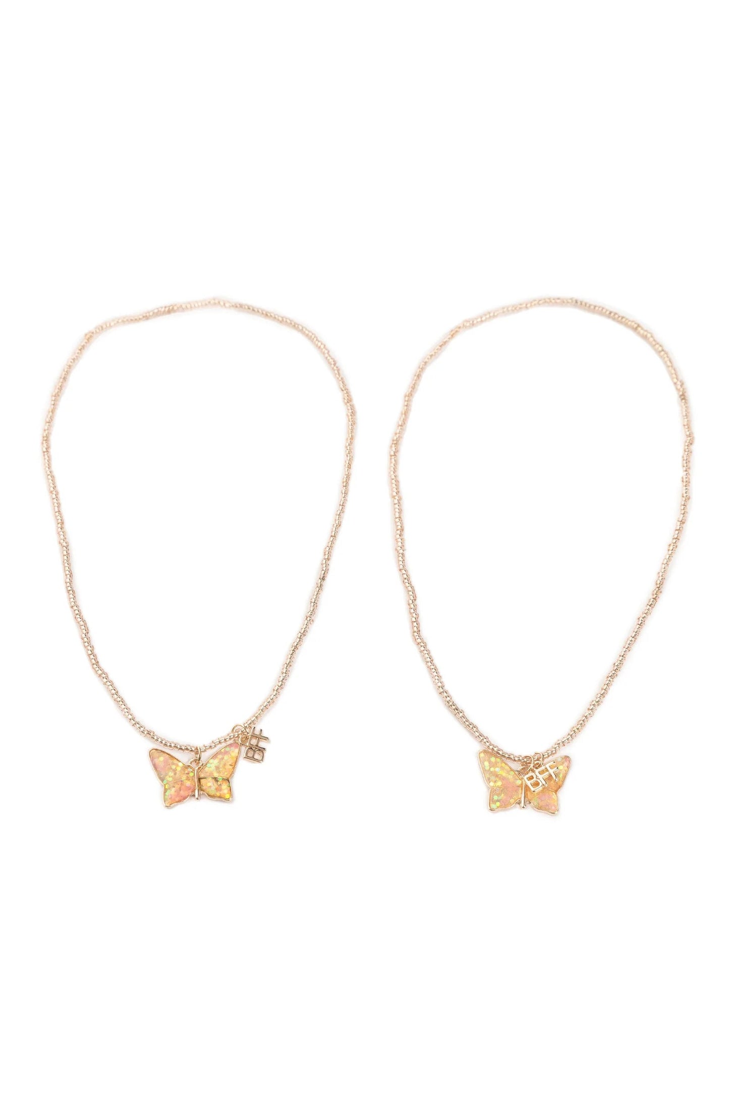 Butterfly Share & Tear BFF Necklace Set