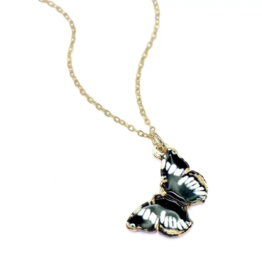 Be You Tiful Butterfly Necklace - Black