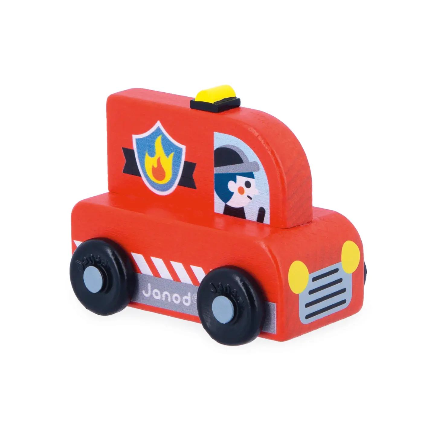 Wooden Fire Truck Toy