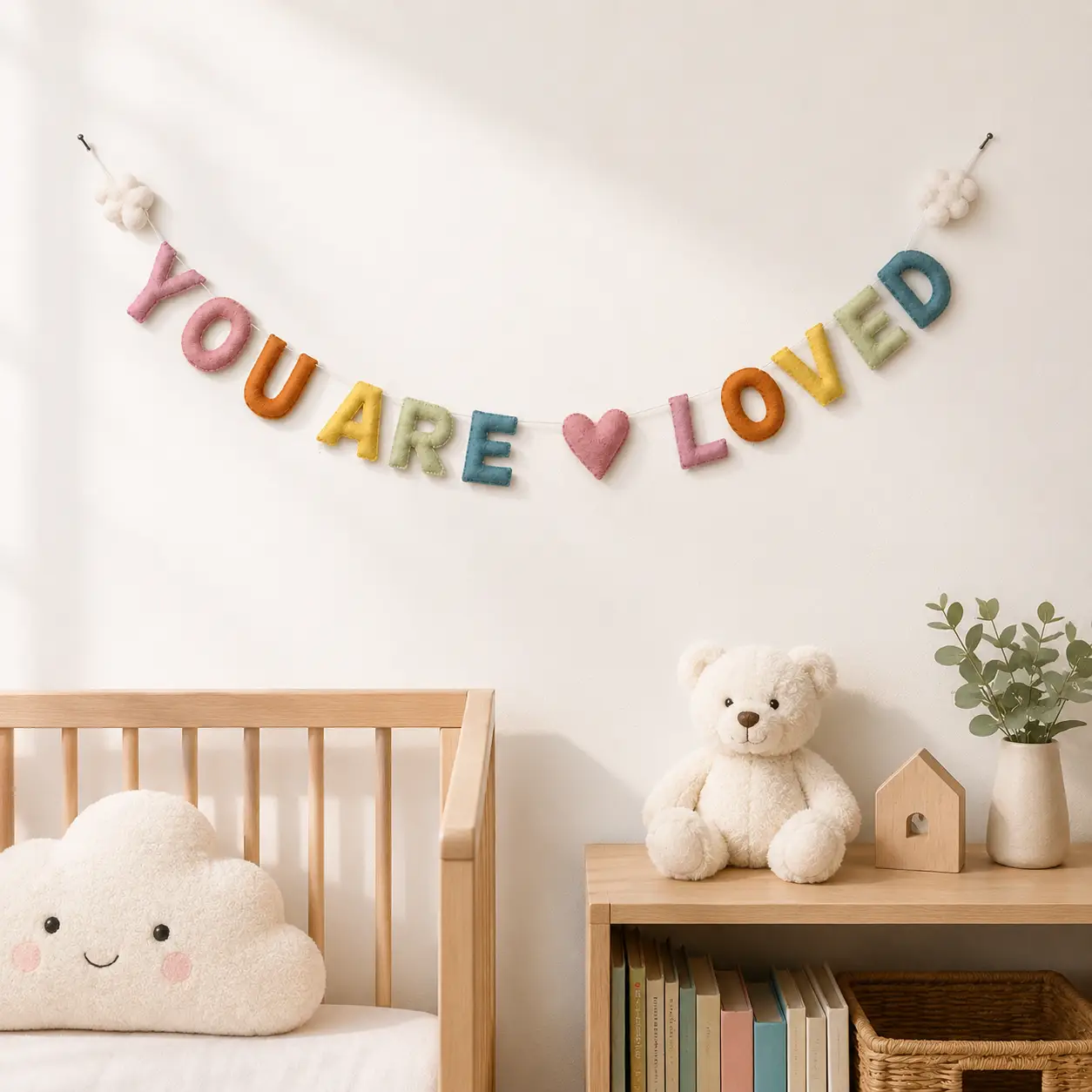 You Are Loved Felted Garland