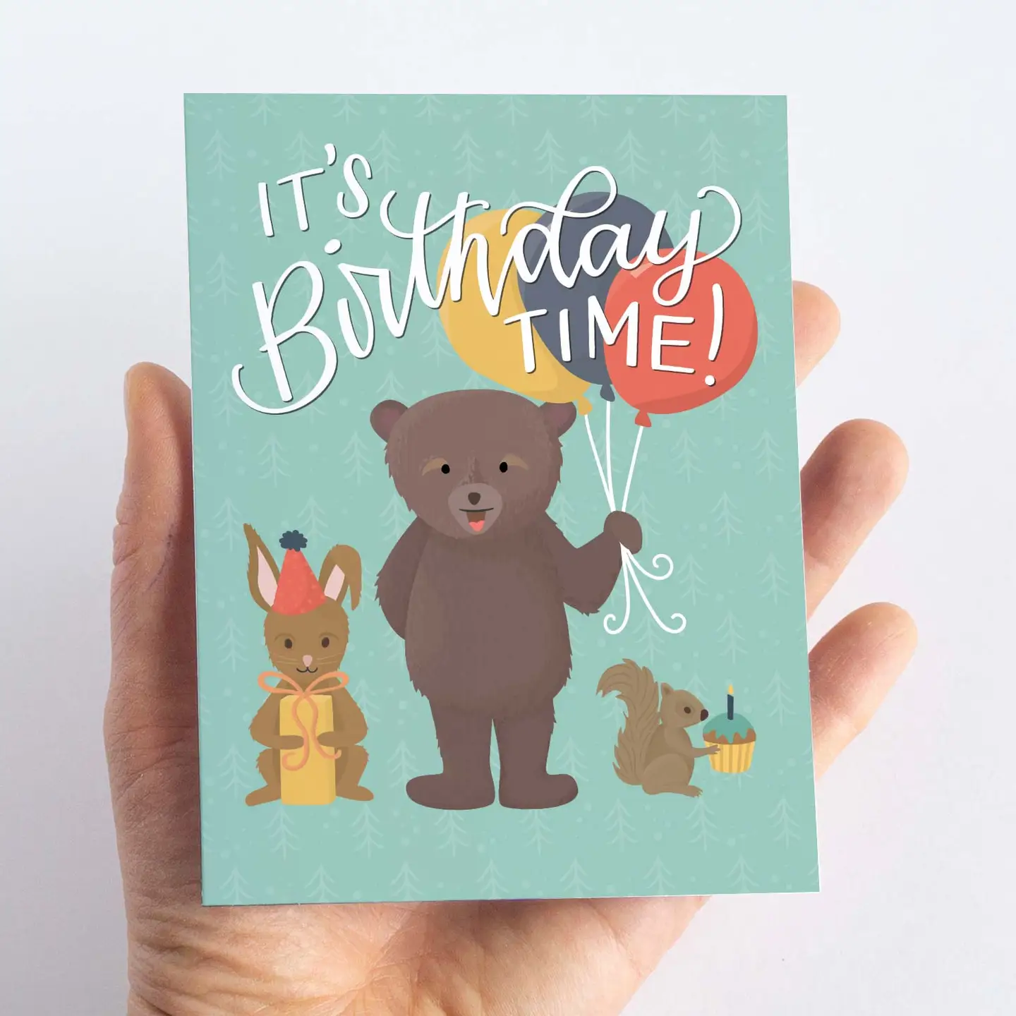 Birthday Time Woodland Card