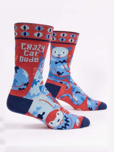 Men's Socks - Crazy Cat Dude